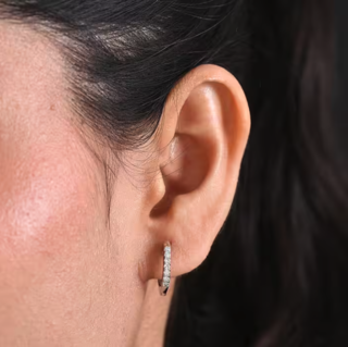 Witgoud Oorbellen – 0,71ct Diamant